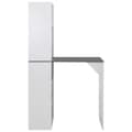 Miniatyrbillede 2 af 6: barbord med skab 115x59x200 cm hvid