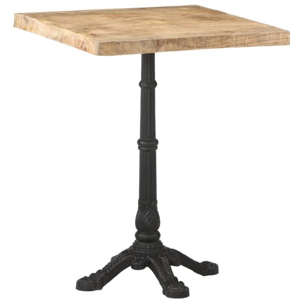 Cafébord 60x60x77 cm grovt mangoträ