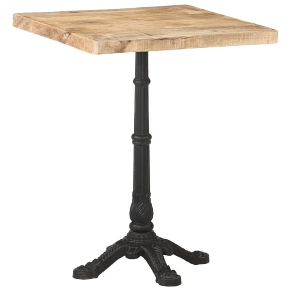 Cafébord 60x60x77 cm grovt mangoträ