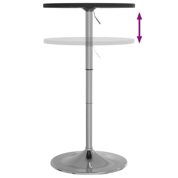 Baaripöytä musta 50x50x90 cm tekninen puu ja kromattu teräs