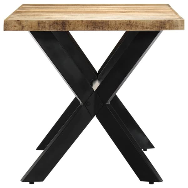 Matbord 140x70x75 cm massivt grovt mangoträ