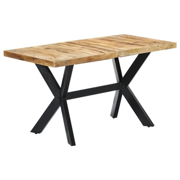 Matbord 140x70x75 cm massivt grovt mangoträ