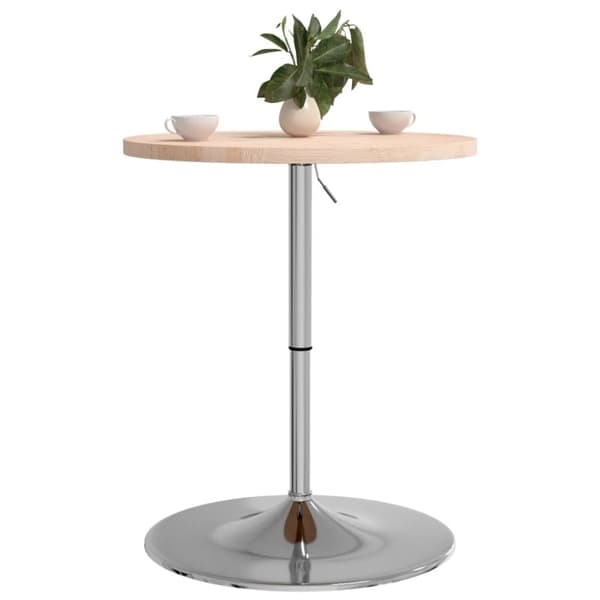 vidaXL barbord Ø60x90,5 cm massivt egetræ