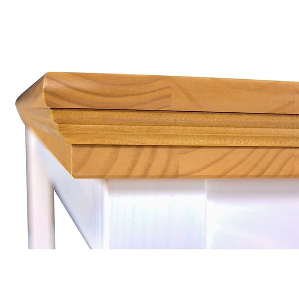 Maluno matbord 90x166cm vit,ek dekor.