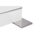 Miniatyrbild 4 av 4: Utdragbart bord för 6-8 personer - Rektangulär - Melaminbelagd spånskiva - Mantova - Vit och aluminium - L 160- 200 x D90 x H75cm