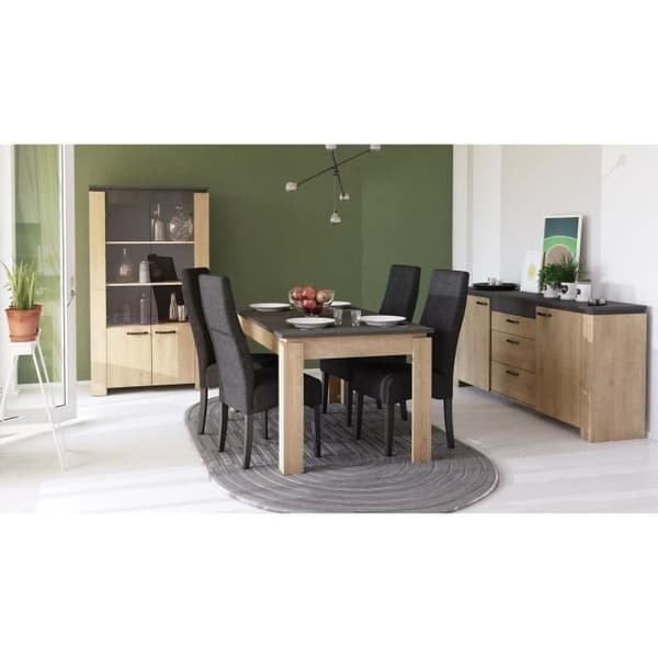 AUSTIN enkelmatbord - 6 personer - Hamilton och Sidewalk ekdekor - L179 x D 90 x H 77 cm - DEMEYERE