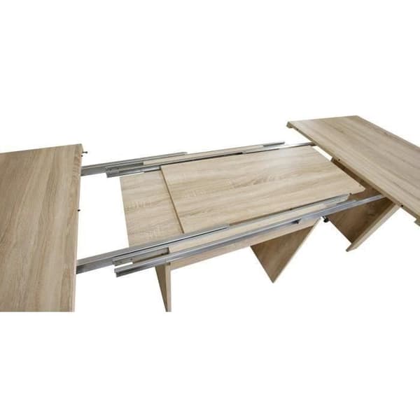 Utdragbart matbord för 6 till 12 personer modern stil Sonoma ekdekor - MIDDAG - L 140-273 x B 90 cm