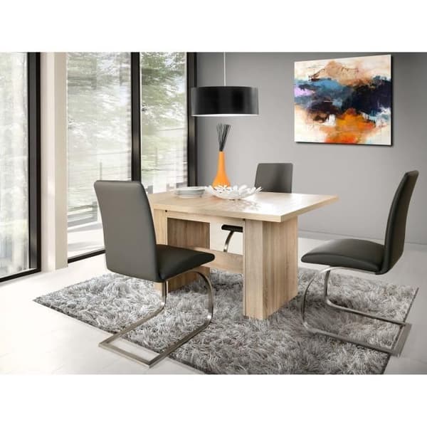 Utdragbart matbord för 6 till 12 personer modern stil Sonoma ekdekor - MIDDAG - L 140-273 x B 90 cm