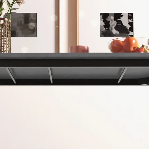 Rootzin ruokapöytä - Keittiön pöytä - Jatkettava - Liukumaton lattia - 6 hengelle - MDF-teräs - Tummanharmaa - 160L x 70W x 76K cm