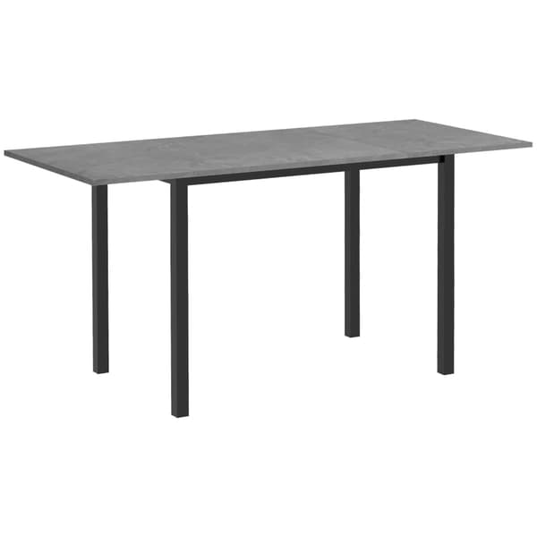 Rootzin ruokapöytä - Keittiön pöytä - Jatkettava - Liukumaton lattia - 6 hengelle - MDF-teräs - Tummanharmaa - 160L x 70W x 76K cm