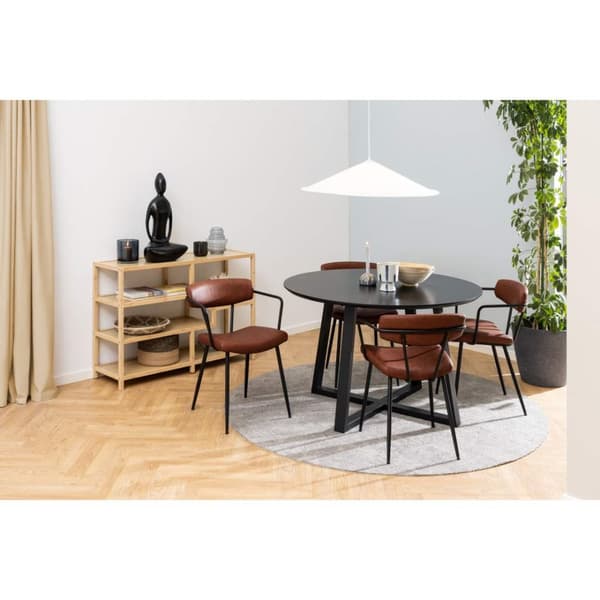 Malika spisebord Ø120cm sort.