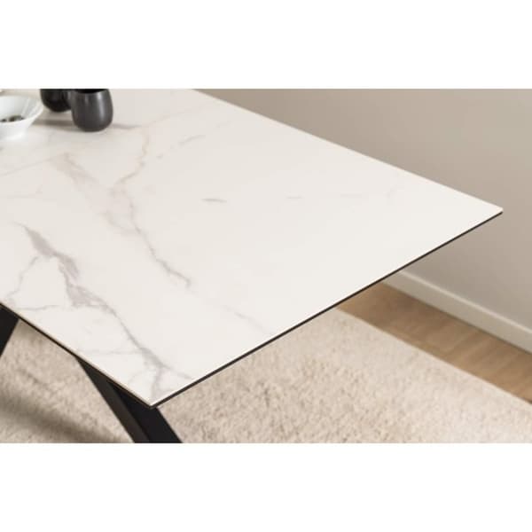 Heaven spisebord 90x168/210cm inkl. 1 tilleggsplate hvit.