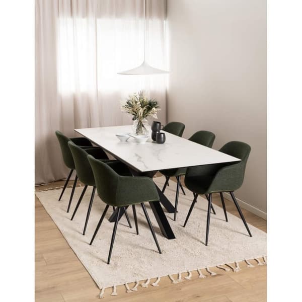 Heaven spisebord 90x168/210cm inkl. 1 tilleggsplate hvit.