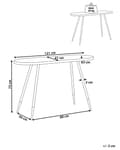 Miniatyrbild 3 av 7: Konsolbord Mörkt trä MDF Guldbas Vardagsrum Hallmöbler Minimalistisk Design