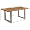 Miniatyrbillede 4 af 7: Rootz rustikt spisebord - Mango træbord - Metalben - Håndlavet - Høj stabilitet - 180 cm x 76,5 cm x 90 cm