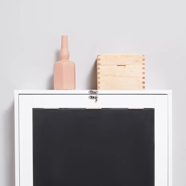 Rootz-seinäpöytä - Taitettava pöytälevy - Seinäpöytä - 5 lokeroa - Tilaa säästävä - Musta+ Valkoinen - 60x94,5x147cm