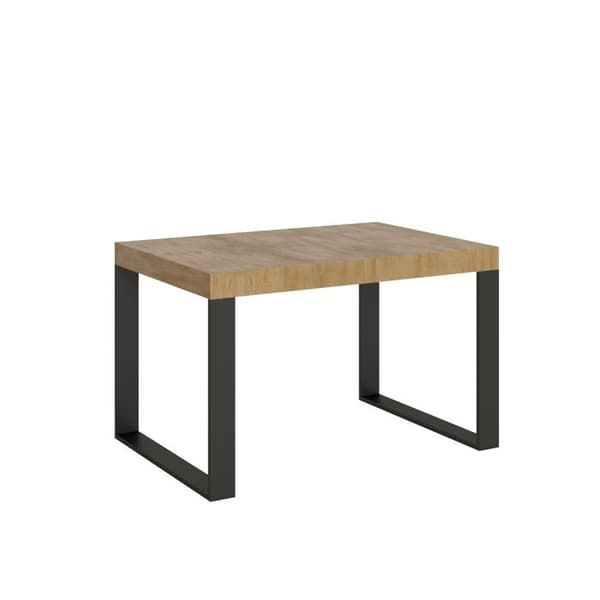 Utdragbart bord 90x130/390 cm Tecno Oak Nature Antracit ram