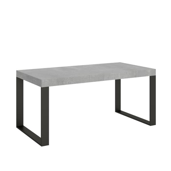 Utdragbart bord 90x180/440 cm Tecno Cement Antracit ram