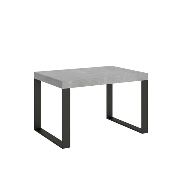 Utdragbart bord 90x130/390 cm Tecno Cement Antracitram