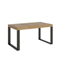 Miniatyrbild 1 av 5: Utdragbart bord 90x160/420 cm Tecno Oak Nature Antracit ram