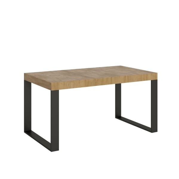 Utdragbart bord 90x160/420 cm Tecno Oak Nature Antracit ram
