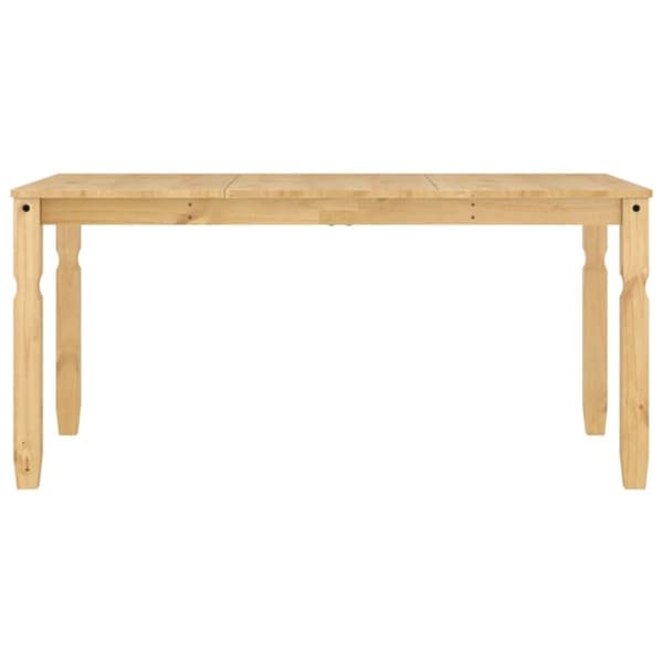 vidaXL makeupbord Corona 160x80x75 cm massivt fyrretræ