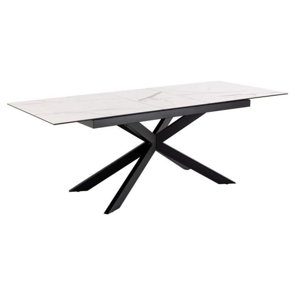 Irwine spisebord 90x168/210cm inkl. 1 tilleggsplate hvit.
