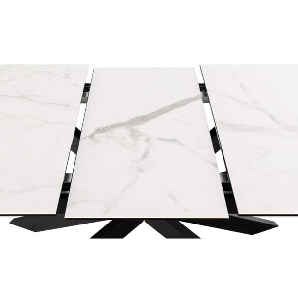 Irwine spisebord 90x168/210cm inkl. 1 tilleggsplate hvit.