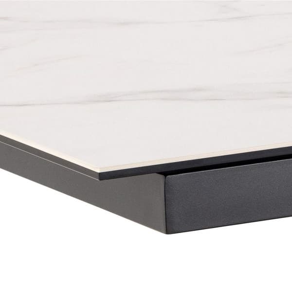Irwine spisebord 90x168/210cm inkl. 1 tilleggsplate hvit.