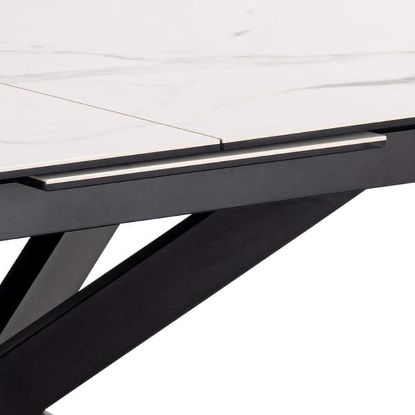 Irwine spisebord 90x168/210cm inkl. 1 tilleggsplate hvit.