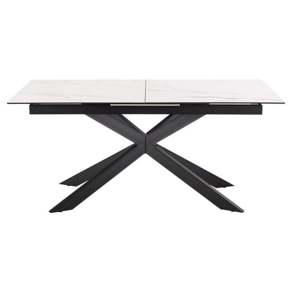 Irwine spisebord 90x168/210cm inkl. 1 tilleggsplate hvit.