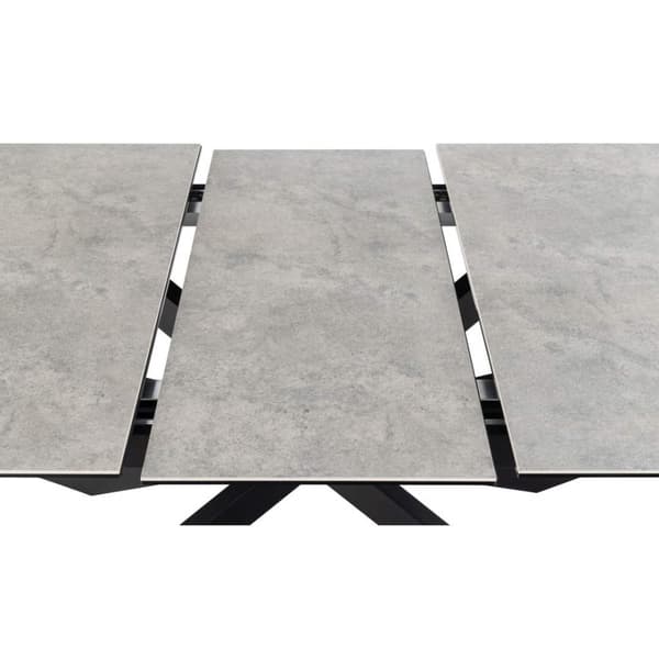 Irwine spisebord 90x168/210cm inkl. 1 tilleggsplate grå.