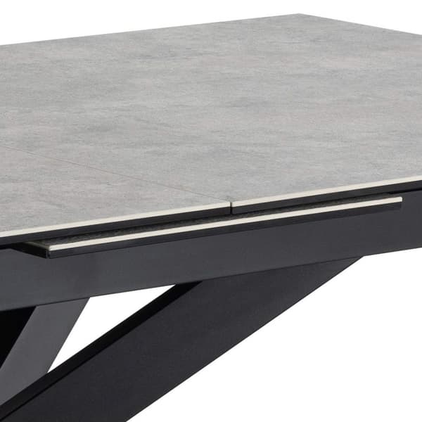 Irwine spisebord 90x168/210cm inkl. 1 tilleggsplate grå.