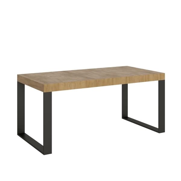 Utdragbart bord 90x180/440 cm Tecno Premium Oak Nature Antracit ram