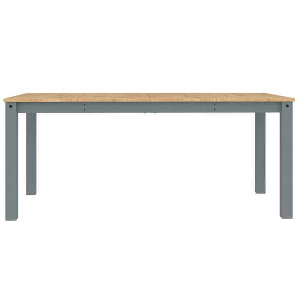 vidaXL spisebord Panama 180x90x75 cm massivt fyrretræ grå