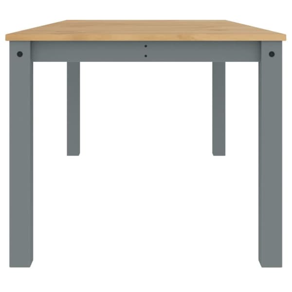 vidaXL spisebord Panama 180x90x75 cm massivt fyrretræ grå
