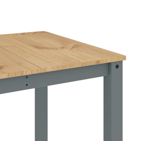 vidaXL spisebord Panama 180x90x75 cm massivt fyrretræ grå