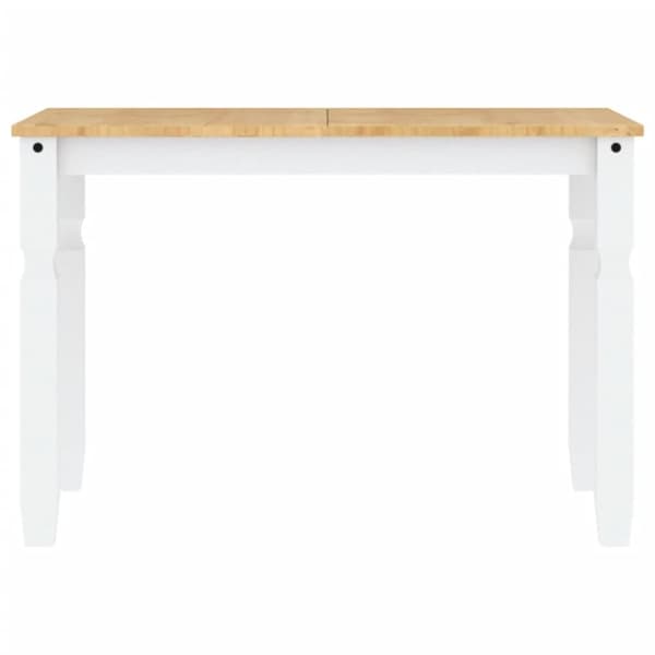 vidaXL Ruokapöytä Corona valkoinen 112x60x75 cm täysi mänty