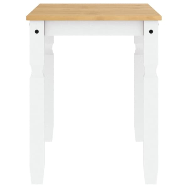 vidaXL Ruokapöytä Corona valkoinen 112x60x75 cm täysi mänty