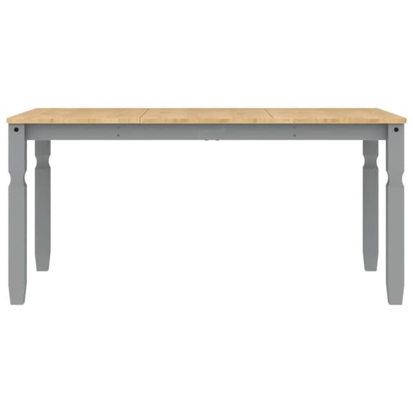 vidaXL spisebord Corona 160x80x75 cm massivt fyrretræ grå