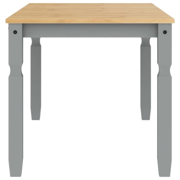 vidaXL spisebord Corona 160x80x75 cm massivt fyrretræ grå