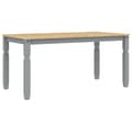 Miniatyrbilde 2 av 8: vidaXL Spisebord Corona grå 160x80x75 cm heltre furu
