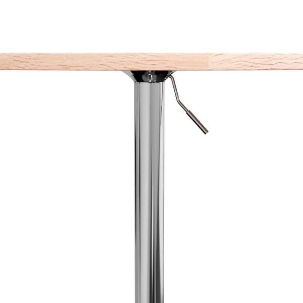 vidaXL barbord Ø60x89,5 cm massivt egetræ