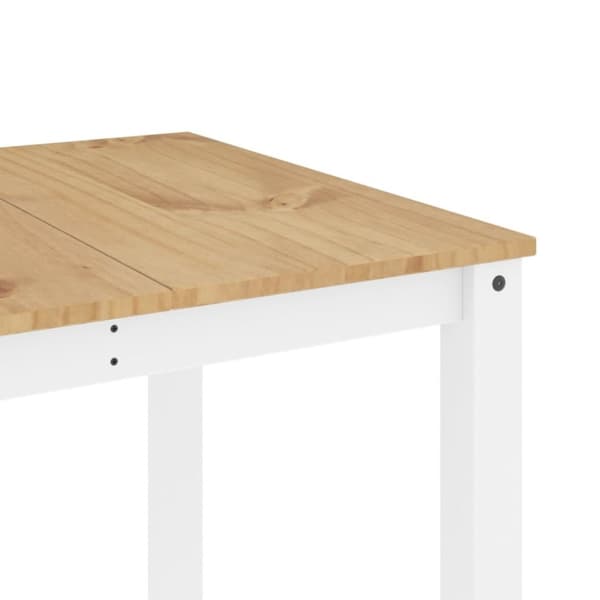 vidaXL Ruokapöytä Panama valkoinen 180x90x75 cm täysi mänty