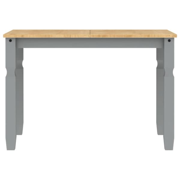 vidaXL Matbord Corona grå 112x60x75 cm massiv furu