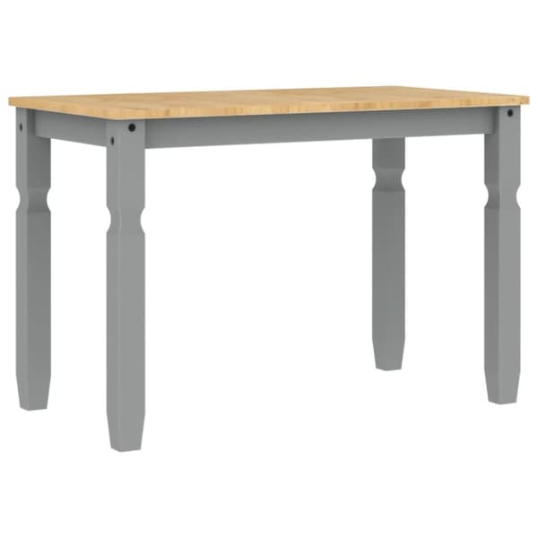 vidaXL Matbord Corona grå 112x60x75 cm massiv furu