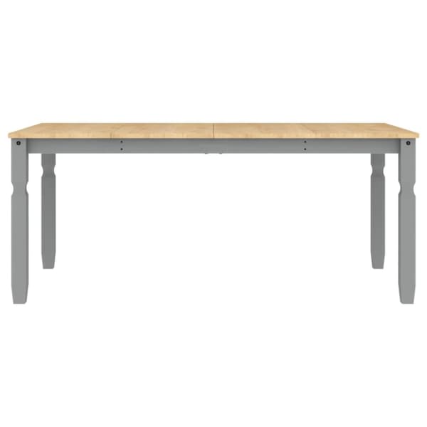 vidaXL Spisebord Corona grå 180x90x75 cm heltre furu