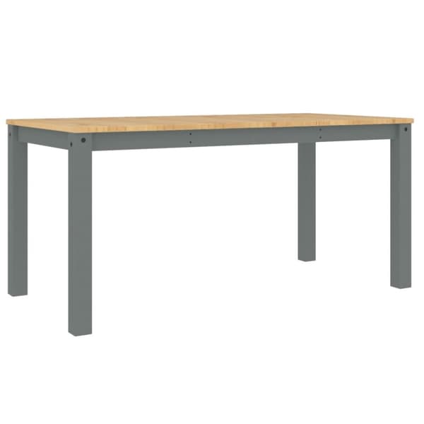 vidaXL Ruokapöytä Panama harmaa 160x80x75 cm täysi mänty