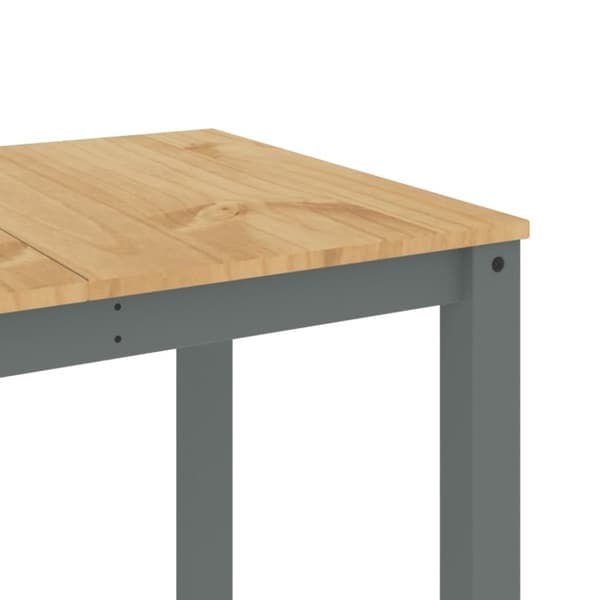 vidaXL Ruokapöytä Panama harmaa 160x80x75 cm täysi mänty