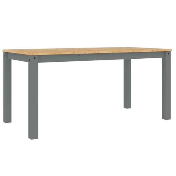 vidaXL Ruokapöytä Panama harmaa 160x80x75 cm täysi mänty